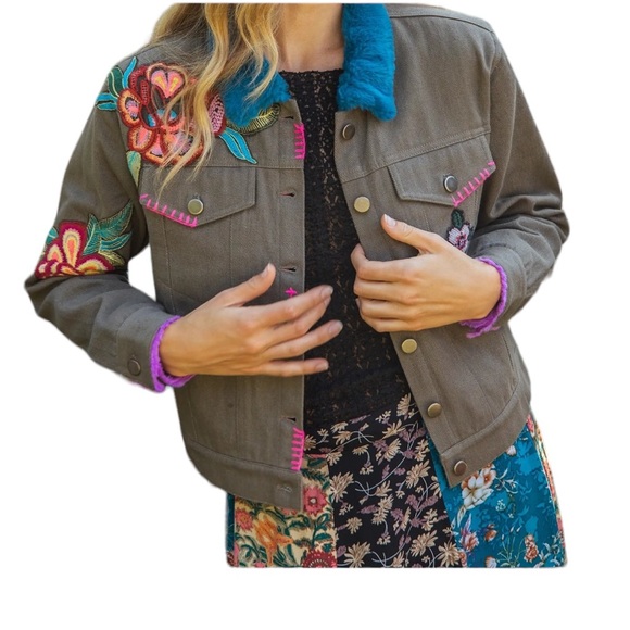 Natural Life Tara Embellished Jacket - Ash New XL - Picture 2 of 6